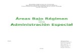 areas Bajo Regimen de administracion especial  de  Administracion Especial