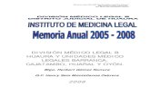 estadisitica División Medico Legal B de Huaura  2005 - 2008