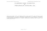Curso de Canto y Técnica Vocal (I)