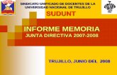 Informe Memoria Sudunt 2007-2008 -Prof. Rojas