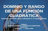 Dominio y Rango de Una FunciÓn CuadrÁtica (Version Blog)