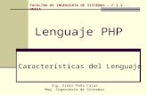 Sesion 03 - Características Del Lenguaje PHP