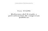 Ley 23.696 (Parte 1). Antecedentes Parlametarios Primera Parte. Argentina
