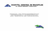 MANUAL DE PROCEDIMIENTOS GENERALES Y ESPECIFICOS DEL SERVICIO DE URGENCIAS MEDICAS