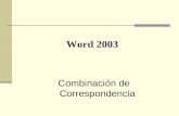 Combinacion de Correspondencia Word 2003