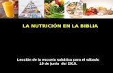 Nutricion en La Biblia