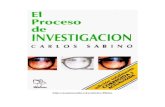 El Proceso de Investigacion 2000 Carlos Sabino