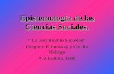 Epistemologia ciencias sociales