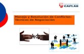 Manejo y Resolución de Conflictos: Técnicas de Negociación