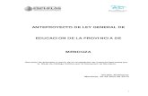 Anteproyecto Ley Educacion Provincia de Mendoza - Version preliminar Julio 2010