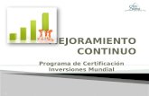 - Mejoramiento Continuo practica empresarial 2011