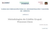 Metodologías de Crédito Grupal. Procesos Clave