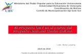 relación proyecto ubv y proyecto nacional simon bolivar