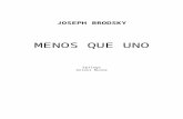 1987 Joseph Brodsky - Menos Que Uno