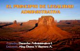 El Principio de Legalidad Administrativa