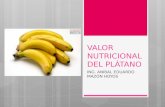 VALOR NUTRICIONAL DEL PLÁTANO