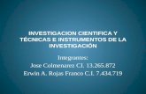 PRESENTACION I INVESTIGACION CIENTIFICA Y TÉCNICAS E INSTRUMENTOS DE LA INVESTIGACION
