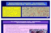 BACTERIAS ÁCIDO –ALCOHOL RESISTENTES MICOBACTERIASS