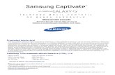 ATT SGH-i897 Captivate Spanish User Manual Samsung Tactil