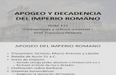 APOGEO Y DECADENCIA DEL IMPERIO ROMANO