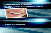 Consideraciones Estéticas en Operatoria Dental