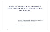 Reseña Histórica de la Educación en Panamá