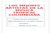 los mejores artistas de la musica tropical colombiana