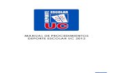 Manual de Procedimiento Deporte Escolar UC 2012