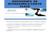 DECISIONES  DE OPERACIÓN A CORTO PLAZO