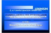 Campo Laboral La Investigacion Operativa en El Peru