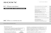 Manual de Instrucciones Grabadora Sony