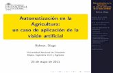 Automatización en la agricultura: Caso de aplicación visión artificial