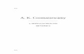 A. k. Coomaraswamy - Articulos Selectos Metafisica