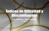 Indices Dificultad y Discriminacion
