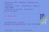 SENTENCIA DEL TRIBUNAL SUPERIOR DE JUSTICIA  CASTILLA Y LEÓN, VALLADOLID, NÚMERO 1702/2006  (SALA DE LO SOCIAL, SECCIÓN1),  DE 23 OCTUBRE.