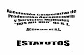 Estatutos Asociación Cooperativa de Producción Agropecuaria y Servicios Múltiples "Dos Mil Uno" de R. L.