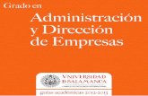 Grado en Administracion y Direccion de Empresas 2012-2013