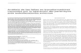 Análisis de las fallas en transformadores causadas por la operación del pararrayos ante sobretensiones externas