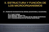 I. Estructura y función de microorganismos