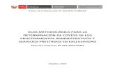 Guia Metodologica de Determinacion de Costos de Procedimientos Administrativos y Servicios Prestados en Exclusividad