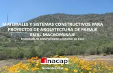 Materiales y Sistemas Constructivos Para Proyectos de Arquitectura Del Paisaje en El Macropaisaje. Compilado de Materialidades y Estudios de Casos.