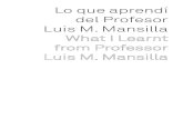 Lo que aprendí del profesor Luís M. Mansilla