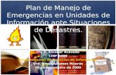 Plan de manejo de emergencias en unidades de información ante situaciones de desastres.