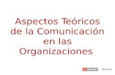 1.Aspectos teóricos de la comunicación en las organizaciones.