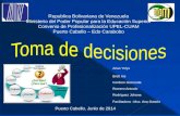 Presentación toma de decisiones Sección 3 de Procesos Gerenciales y Sistema Educativo Venezolano.