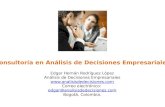 Consultoría en Análisis de Decisiones Empresariales - Toma de Decisiones