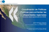 Coordinación de Políticas Públicas para enfrentar las Disparidades Regionales
