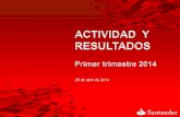 Actividades y Resultados 1T14 Banco Santander