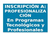 Proceso de Homologación Programas Tecnológicos y Profesionales