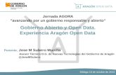 Jornada AGORA "Avanzando por un gobierno responsable y abierto" Jose M Subero (opendata)